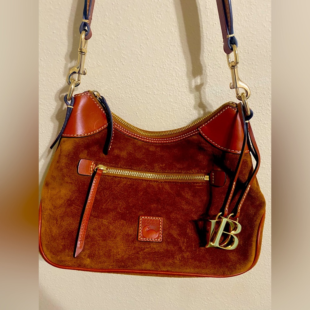 Small suede shoulder bag